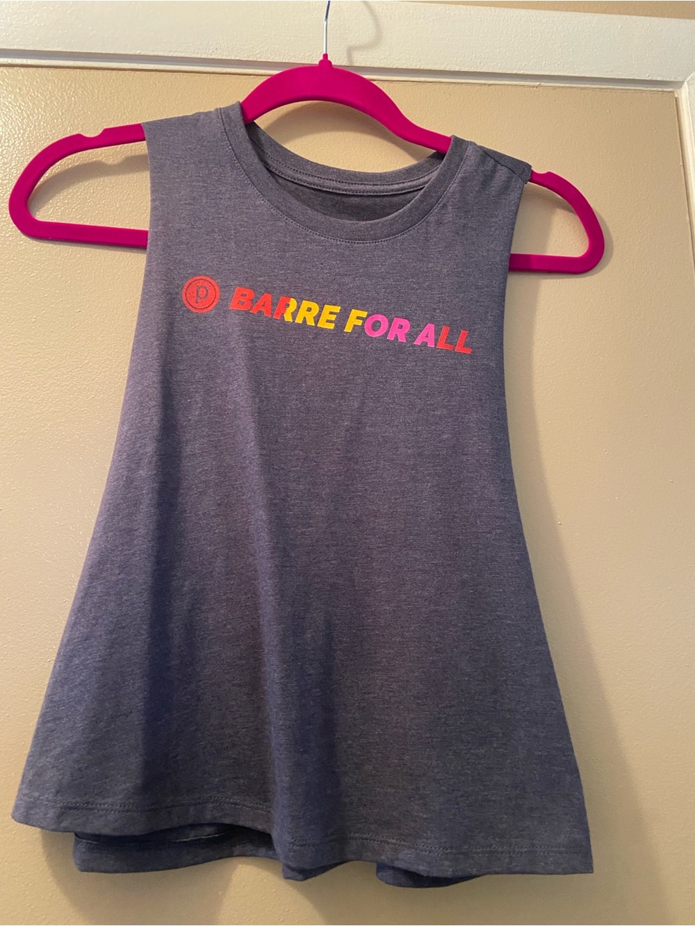 Pure Barre “Barre for All” Women’s Gray Cropped Tank Top! Medium! NWOT!